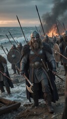 soldiers on the fire