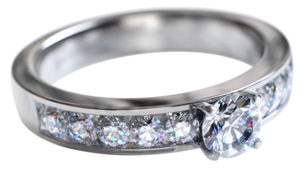 Blue sapphire and diamond gold ring isolated in high resolution PNG style with clean transparent background feel, sparkling detailed cutout ideal for luxury jewelry branding, engagement designs.