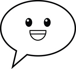 Speech Bubble Emoji  for Chat,  Dialogue Conversation of Social media.