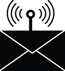 Wireless Mailbox with Network  Signal and Wireless Communication, Messaging.