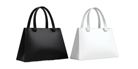 Elegant black and white leather handbags for stylish everyday use