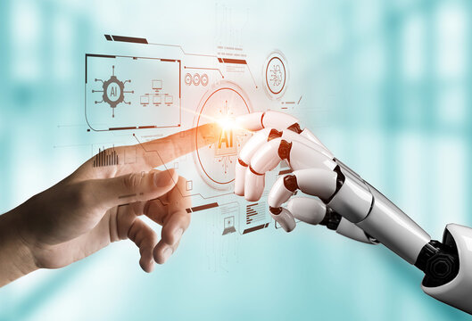 AI system interacting with artificial intelligence interface, processing data, executing algorithms, and enhancing automation with advanced artificial intelligence functions. Vouch - Powered by Adobe