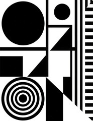 Dynamic Black and White Geometric Abstraction
