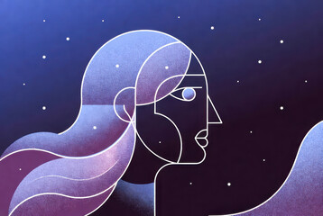 Ethereal Silhouette: Stardust and Serenity