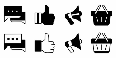 Ecommerce icon on white background. Vector logo ecommerce illustration.