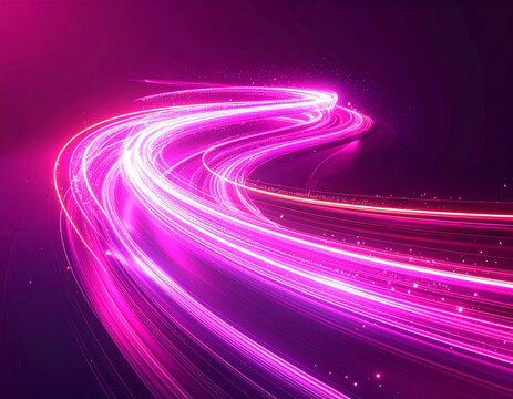 Abstract neon swirls isolated on transparent background - Powered by Adobe