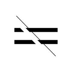 Minimalist Black and White Overlapping Lines Graphic Design