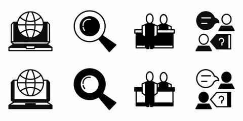 Support icon on white background. Vector logo support illustration.