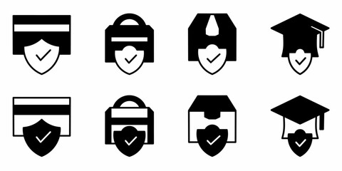 Insurance icon on white background. Vector logo insurance illustration.