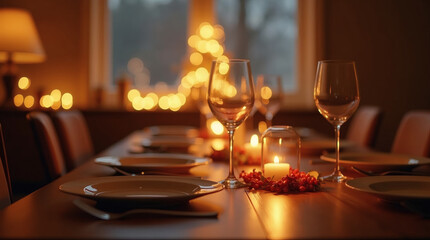romantic dinner table