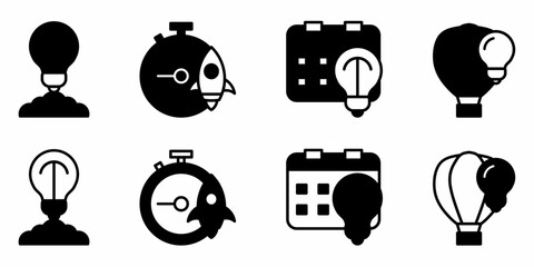 Startup icon on white background. Vector logo startup illustration.