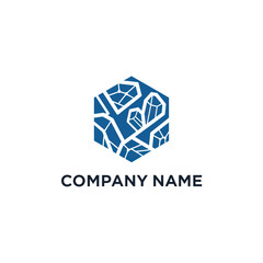 Blue Diamond Logo Design Element.
