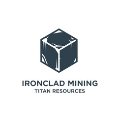 Ironclad Mining Logo Design Element.