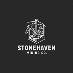 Stonehaven Mining Company Logo Design Element.