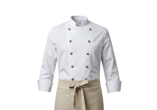 Chef uniform PNG isolated on transparent background, professional kitchen apparel for cooking and restaurant service