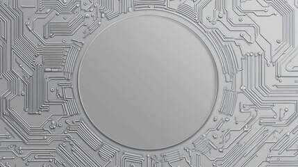Abstract circuit board background with circle