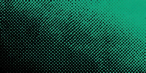 Halftone Pattern Background with Gradation from Teal to Black with Fine Dot Grid for Texture or Graphic Design Resource