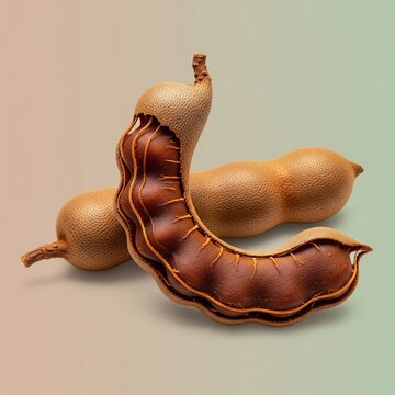 Tamarind Pods with Pulp and Seeds