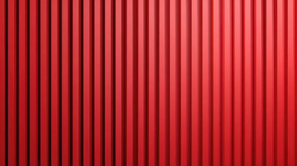Deep Red Vertical Metal Bars Pattern with Shadow Play and Gradient Lighting