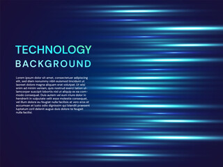 Artificial Intelligence Concept with Futuristic Technology Background. Abstract Blue Light Speed Lines for AI Machine Learning, Big Data Processing, Cyber Network Connectivity and High Tech Vector.