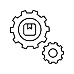Manufacturing icon with white background vector stock illustration