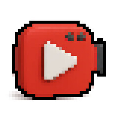 Pixel Art Play Button Icon