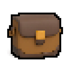 Pixel Art Leather Bag Icon