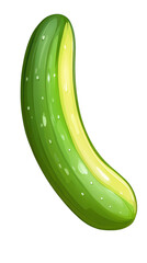 A close-up of a fresh cucumber slice with water droplets.