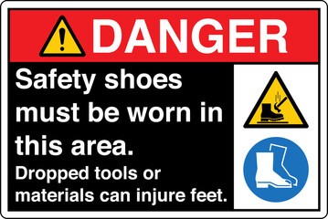 Obraz premium Safety sign DANGER safety sho...