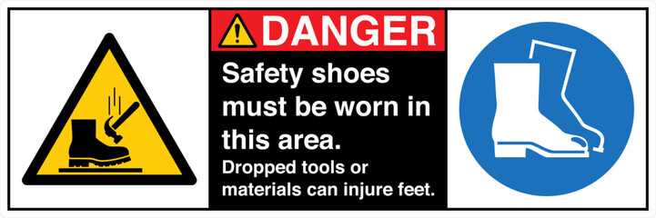 Safety sign DANGER safety sho...