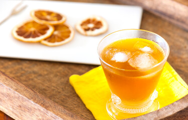 Refreshing Homemade Iced Tea with Lemon and Ice