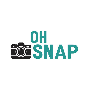Oh snap photography typography t-shirt design isolated on transparent background