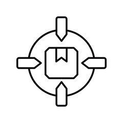 Precision icon with white background vector stock illustration