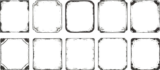 Vintage Grunge Ice Cube Lettering Font Vector Collection on Black Background