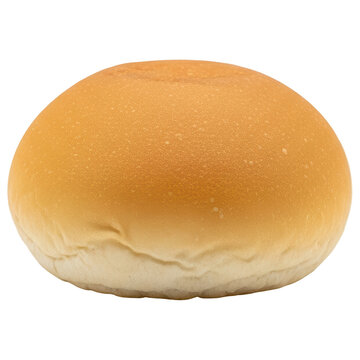 Classic plain hamburger sandwich bun bread roll isolated on transparent background