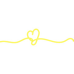 Heart Line Doodle Neon