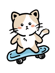 Cute Cat Illustration Set with Holiday Activities