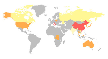 Obraz premium World Map Vector. Global Geography Illustration.