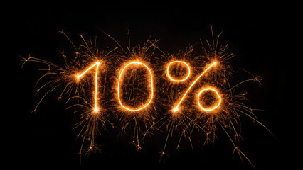 Celebratory 10% discount sparkler