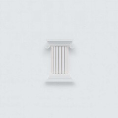 White Architectural Column, Minimalist Design Element, Simple Decorative Pillar