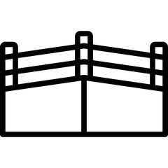 Naklejka premium boxing ring icon illustration design with outline