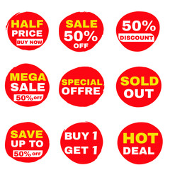set of discount labels