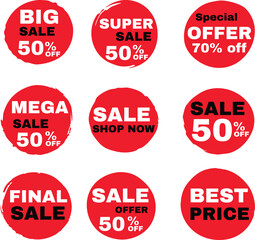 set of discount labels