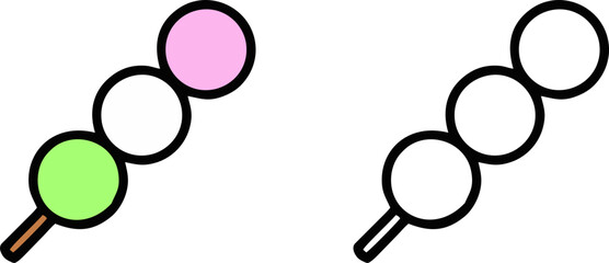 Candy Skewer Sweet Icon Set
