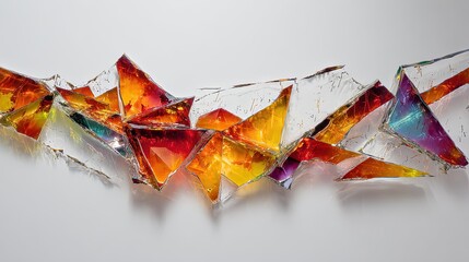 Abstract Colorful Glass Mosaic Art