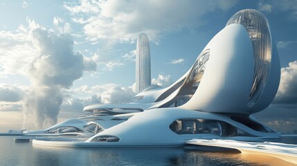 Futuristic Seascape Architecture: A Vision of Tomorrow's Coastal City