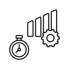 Efficiency icon with white background vector stock illustration