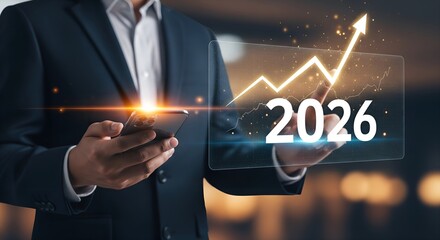 Businessman Projecting Growth and Success for 2026