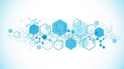 Abstract hexagonal network pattern