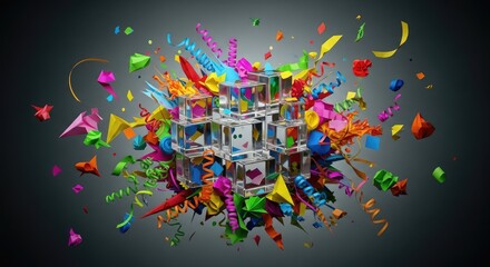 Colorful Confetti Explosion